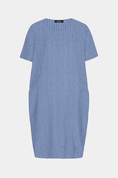 Allegra Cotton Stripe Midi Dress