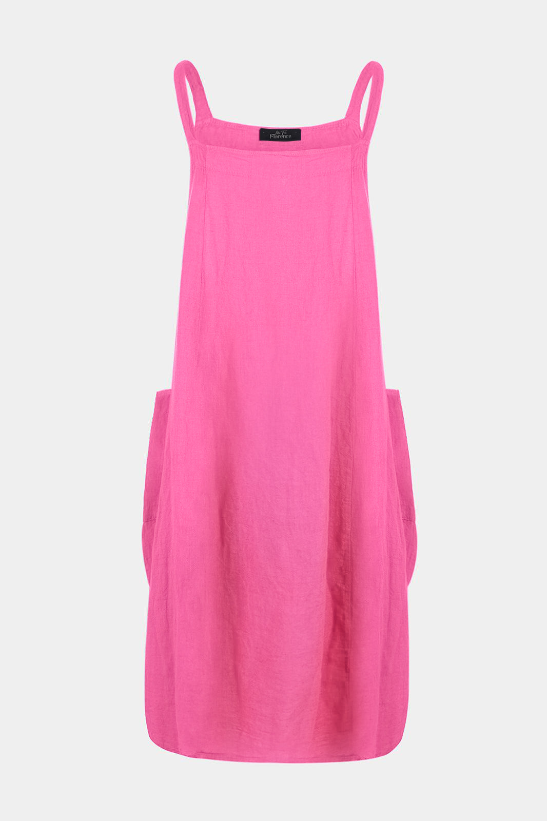 Pinafore Linen Midi Dress