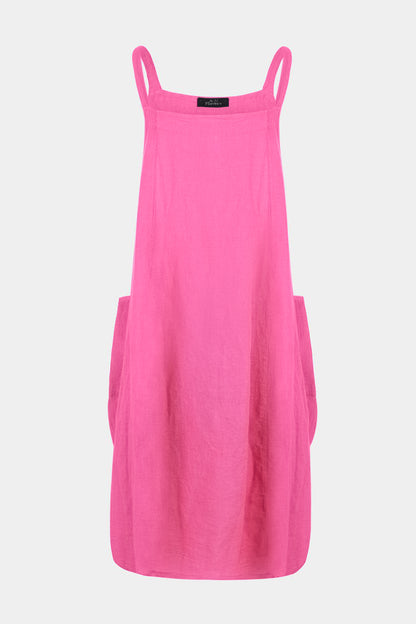 Pinafore Linen Midi Dress