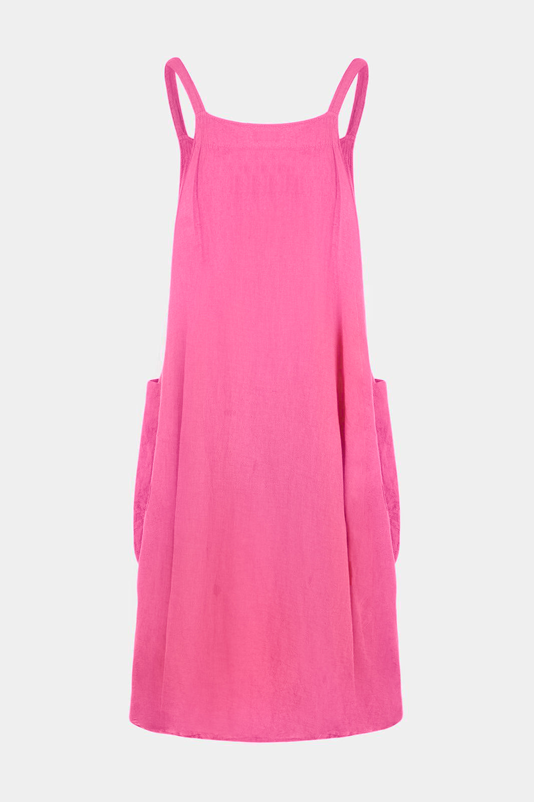 Pinafore Linen Midi Dress