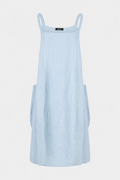 Pinafore Linen Midi Dress