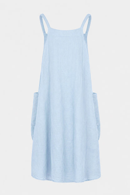 Pinafore Linen Midi Dress