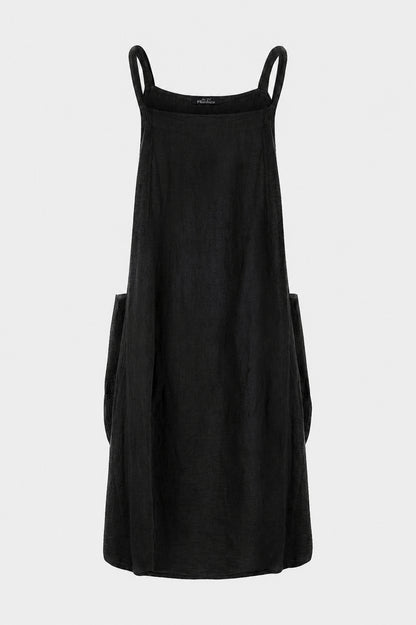 Pinafore Linen Midi Dress