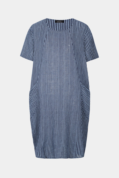 Allegra Cotton Stripe Midi Dress