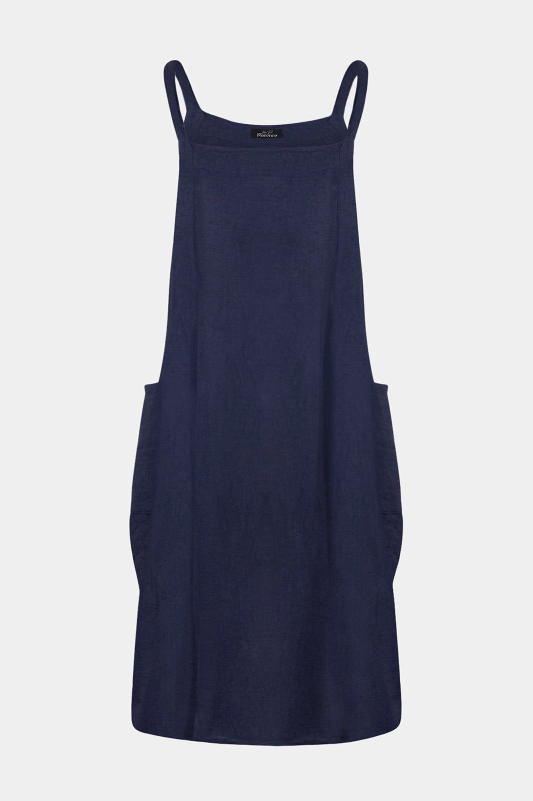 Pinafore Linen Midi Dress