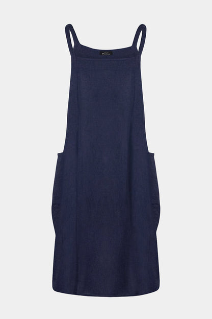 Pinafore Linen Midi Dress