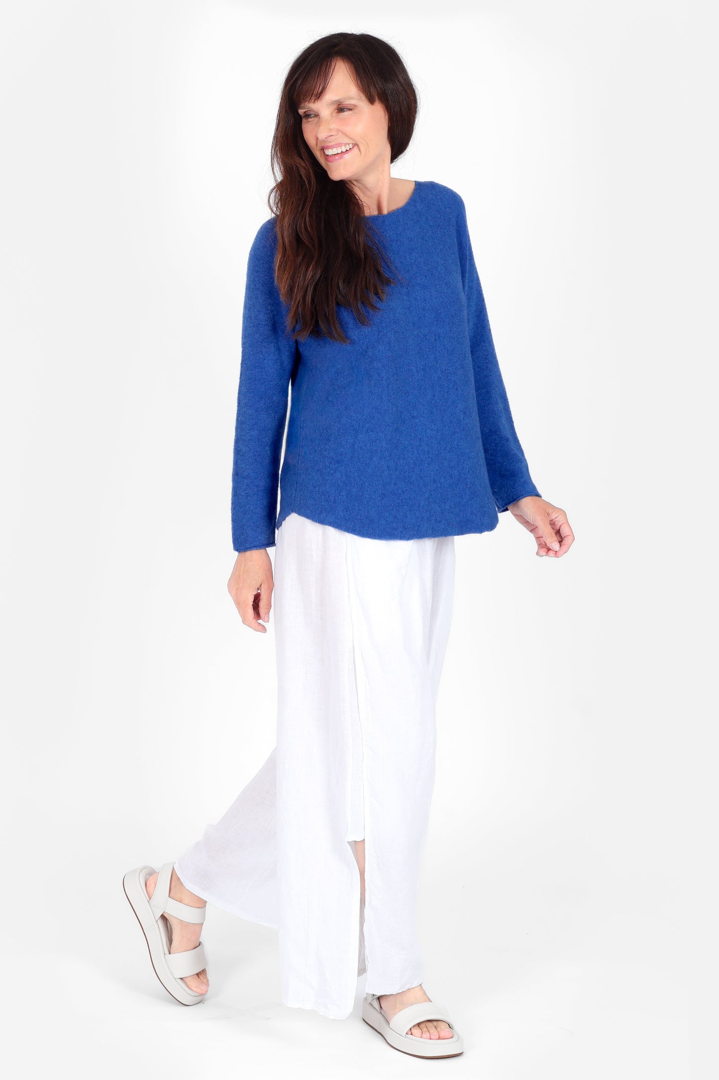 Gene Split Linen Trousers