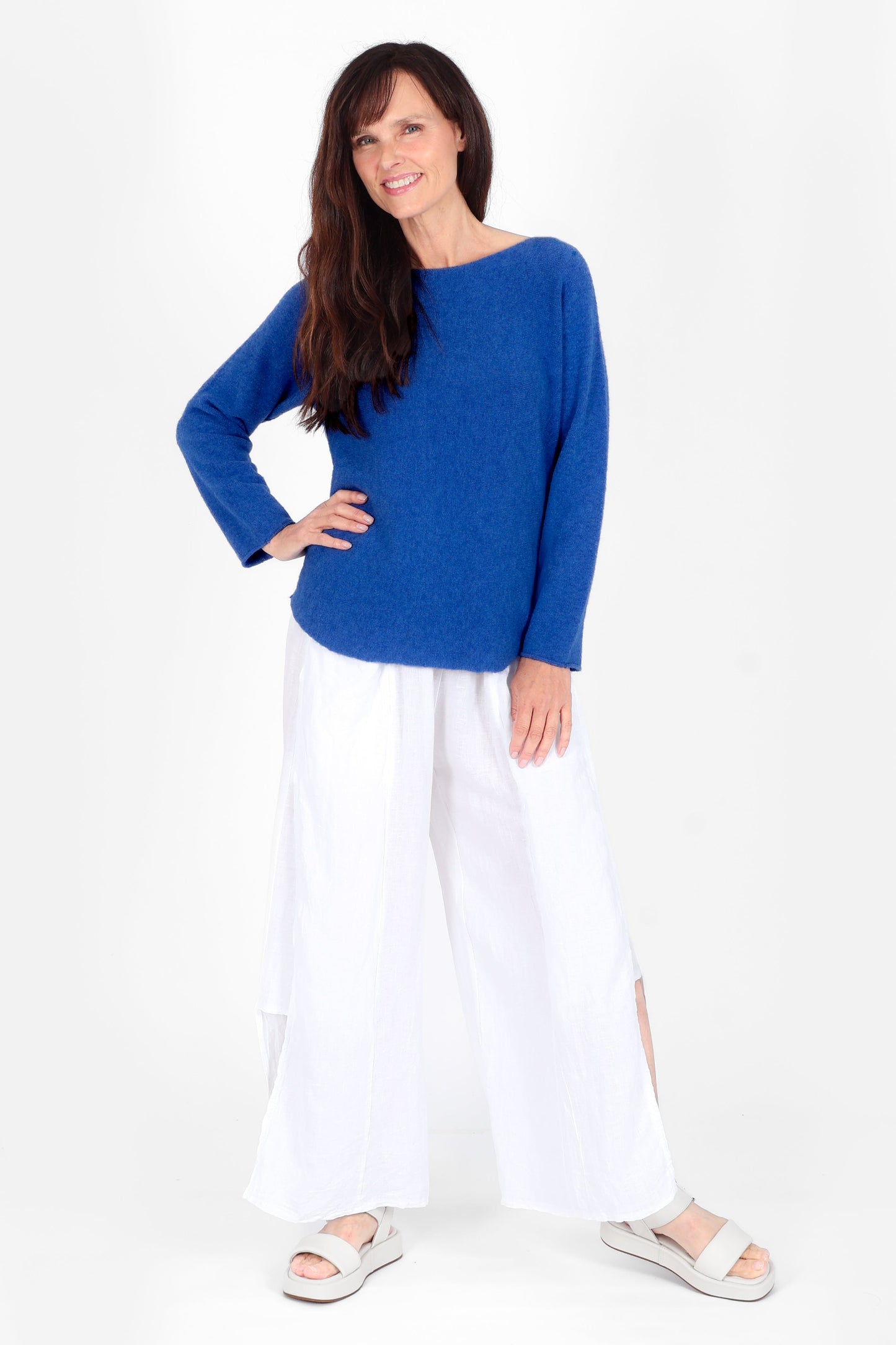 Gene Split Linen Trousers