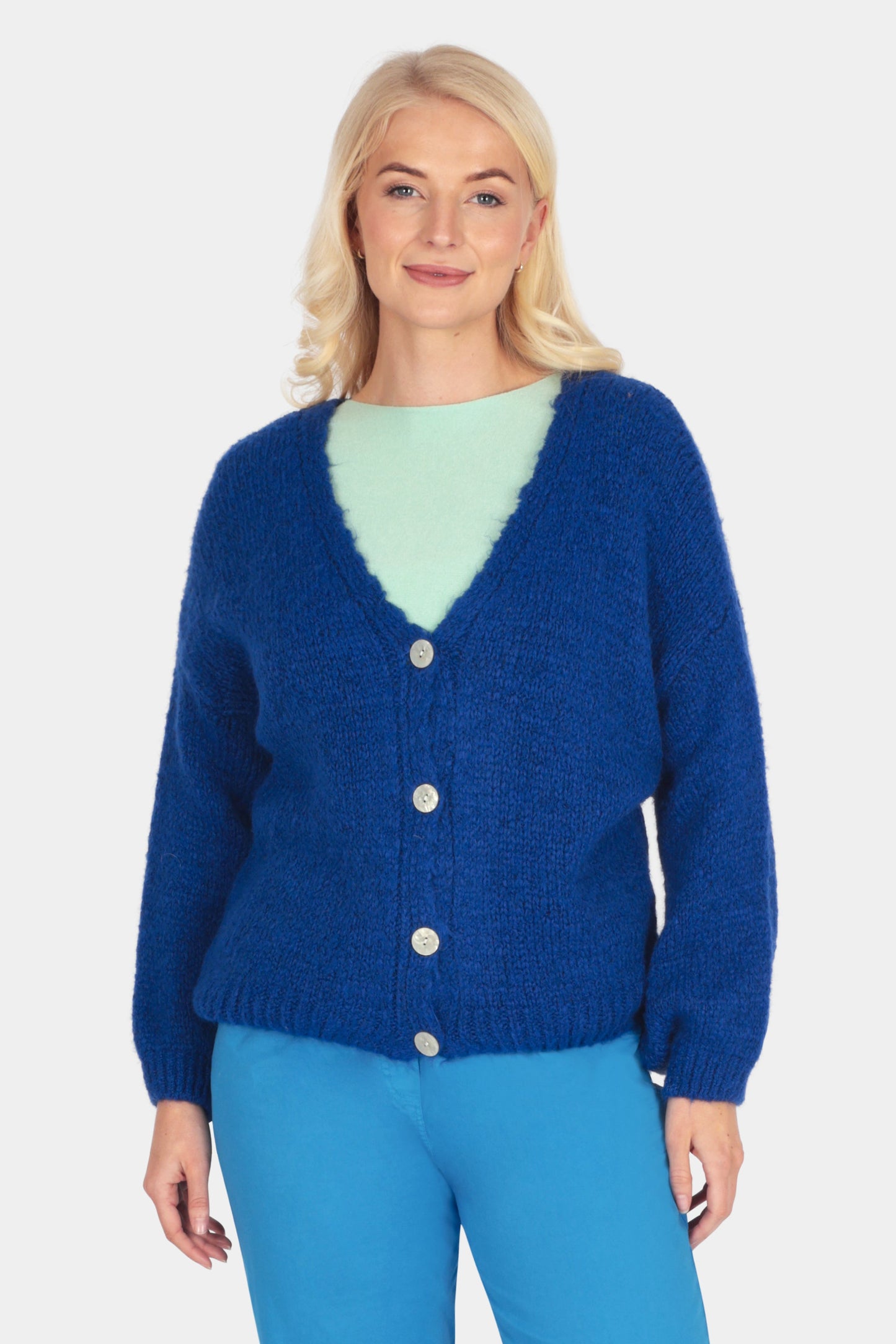 V-Neck Mohair Cardigan