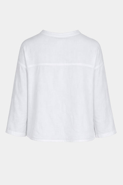 Fine Cotton Tie Front Blouse