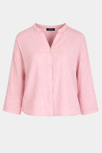Fine Cotton Tie Front Blouse