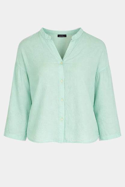 Fine Cotton Tie Front Blouse