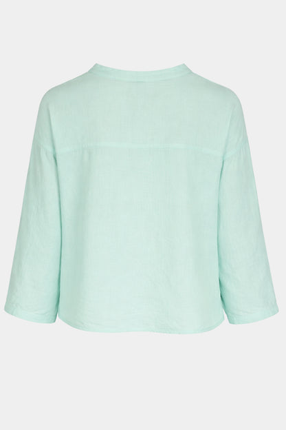 Fine Cotton Tie Front Blouse