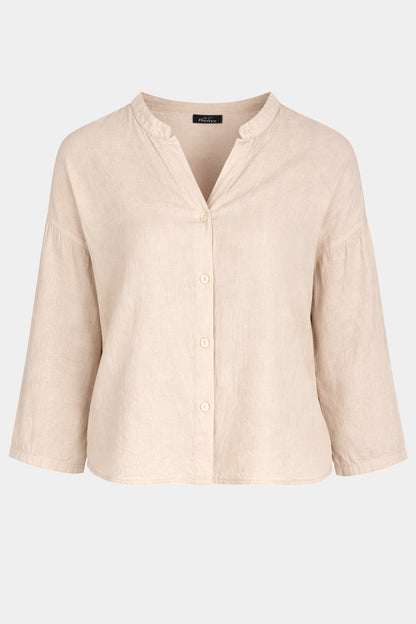 Fine Cotton Tie Front Blouse