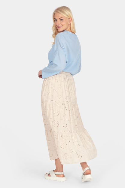 Fine Cotton Tie Front Blouse