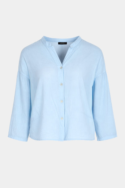 Fine Cotton Tie Front Blouse
