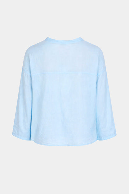 Fine Cotton Tie Front Blouse
