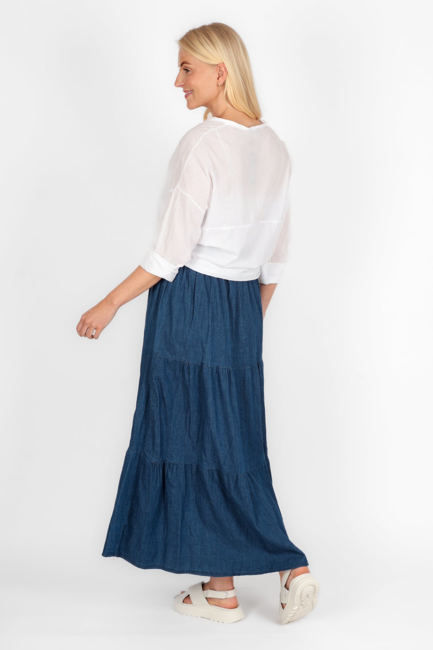 Fine Cotton Tie Front Blouse