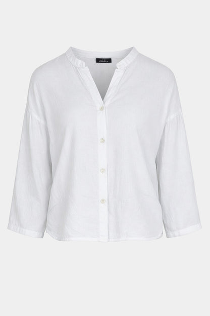 Fine Cotton Tie Front Blouse