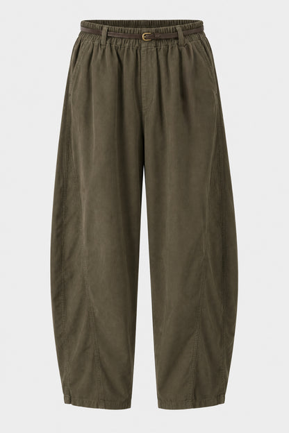 Half Barrel Cotton Cord Trousers