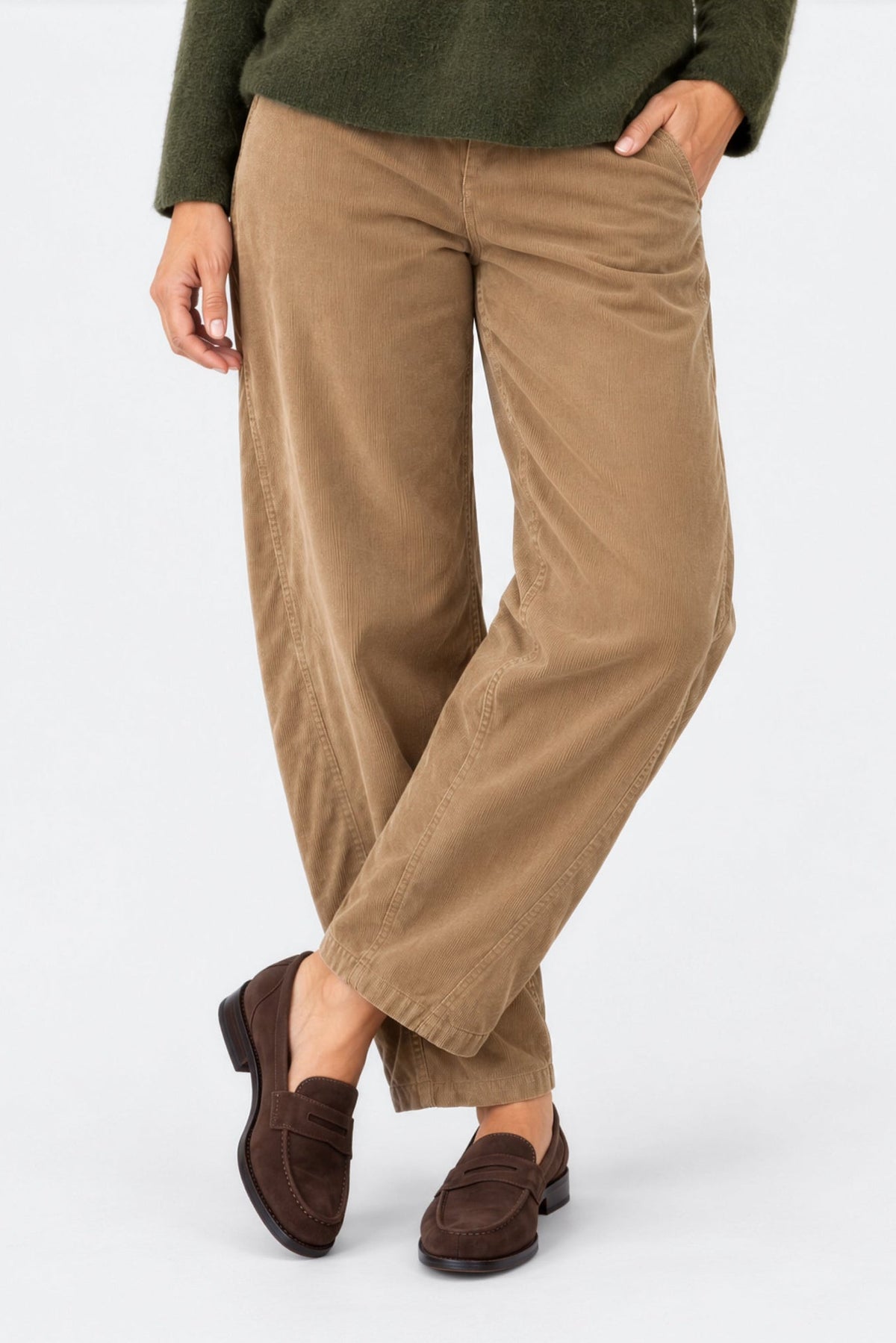 Half Barrel Cotton Cord Trousers