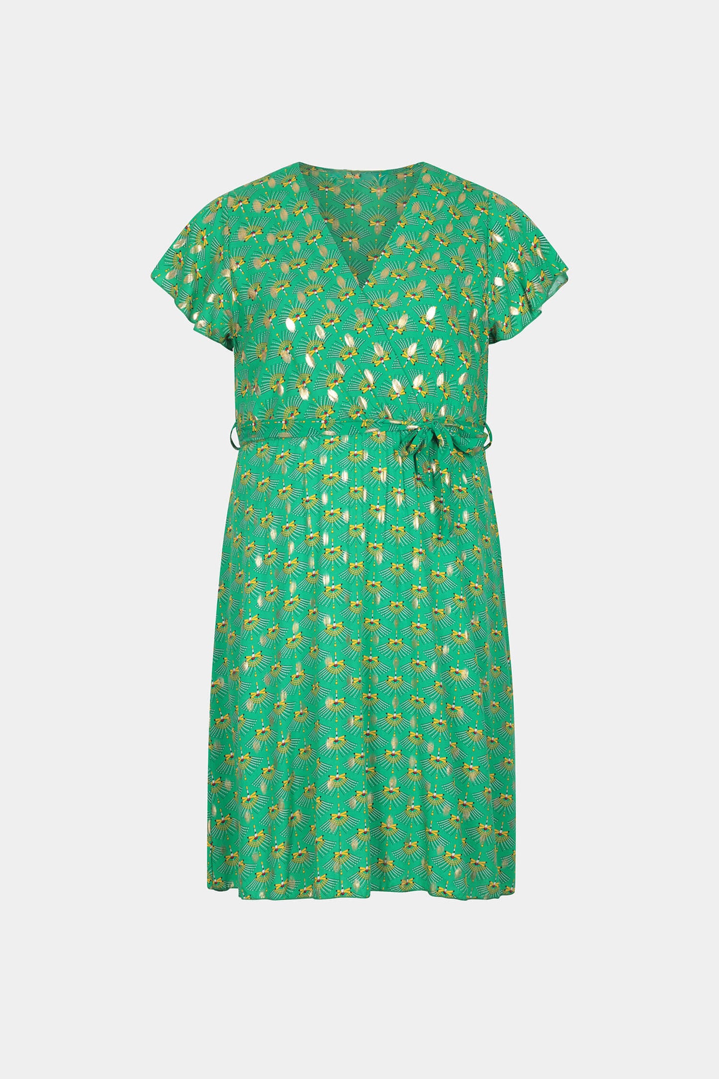 Printed Cap Sleeve Dress