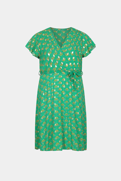 Printed Cap Sleeve Dress