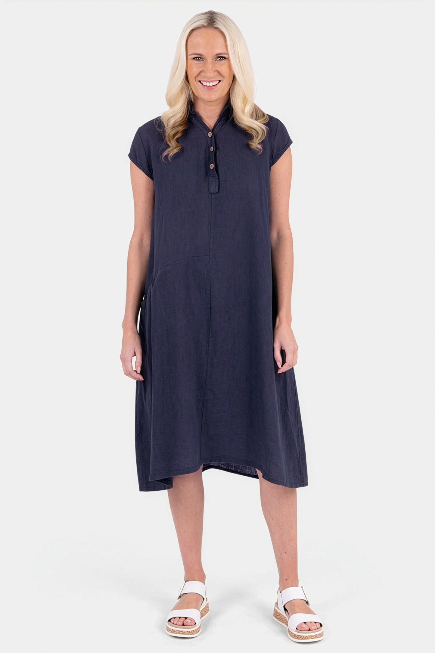 Henley Linen Dress