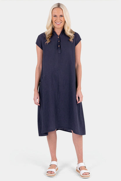 Henley Linen Dress