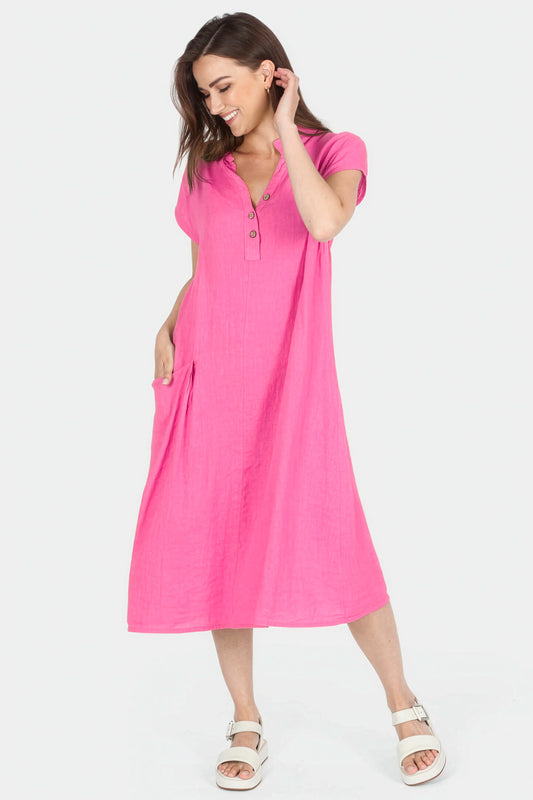 Henley Linen Dress