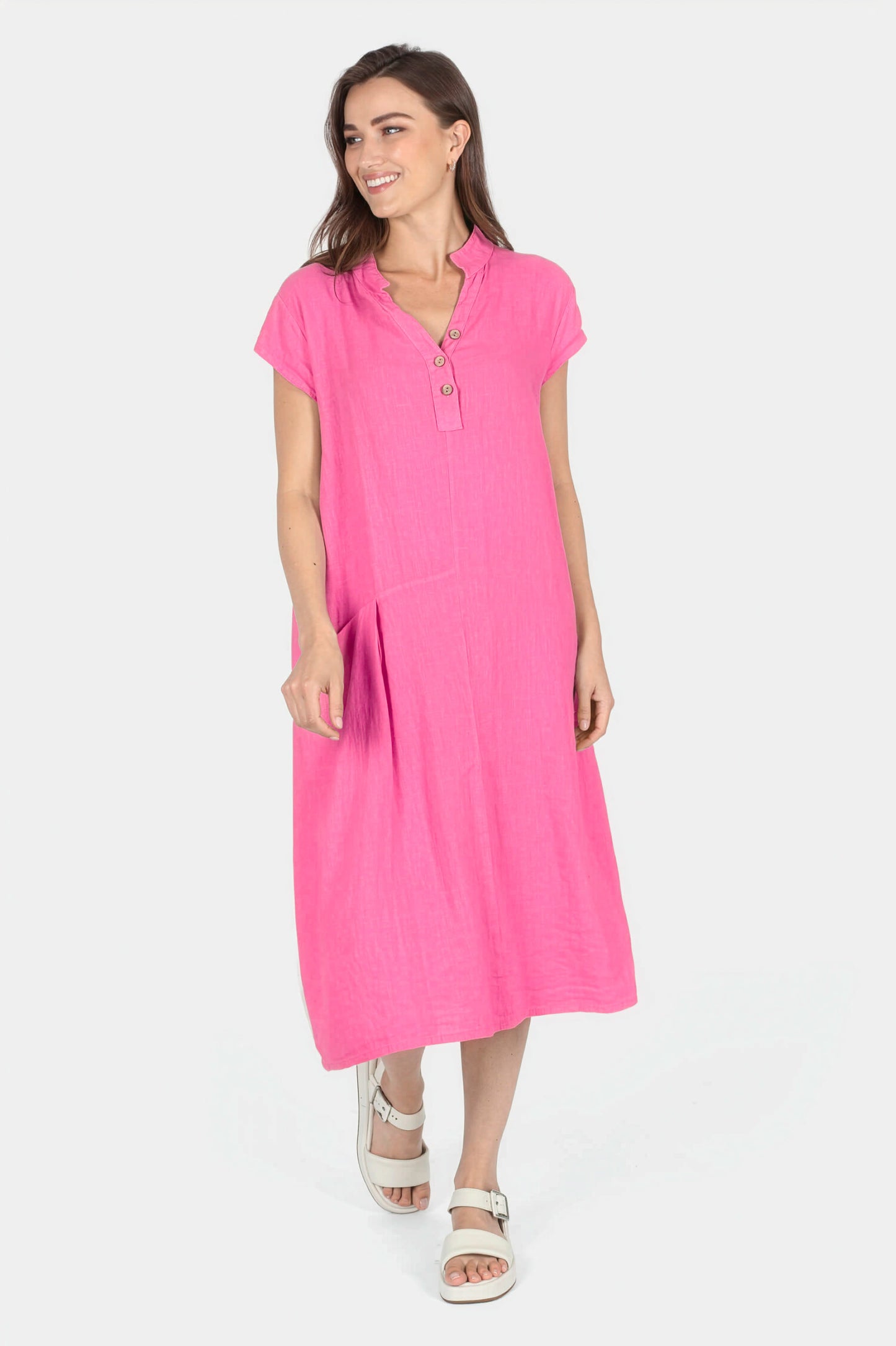 Henley Linen Dress