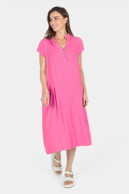 Henley Linen Dress