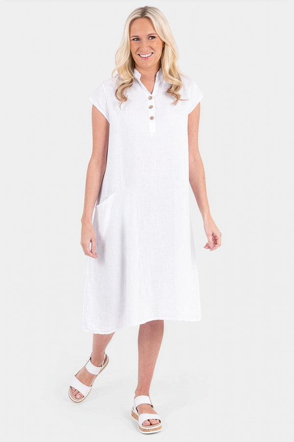 Henley Linen Dress