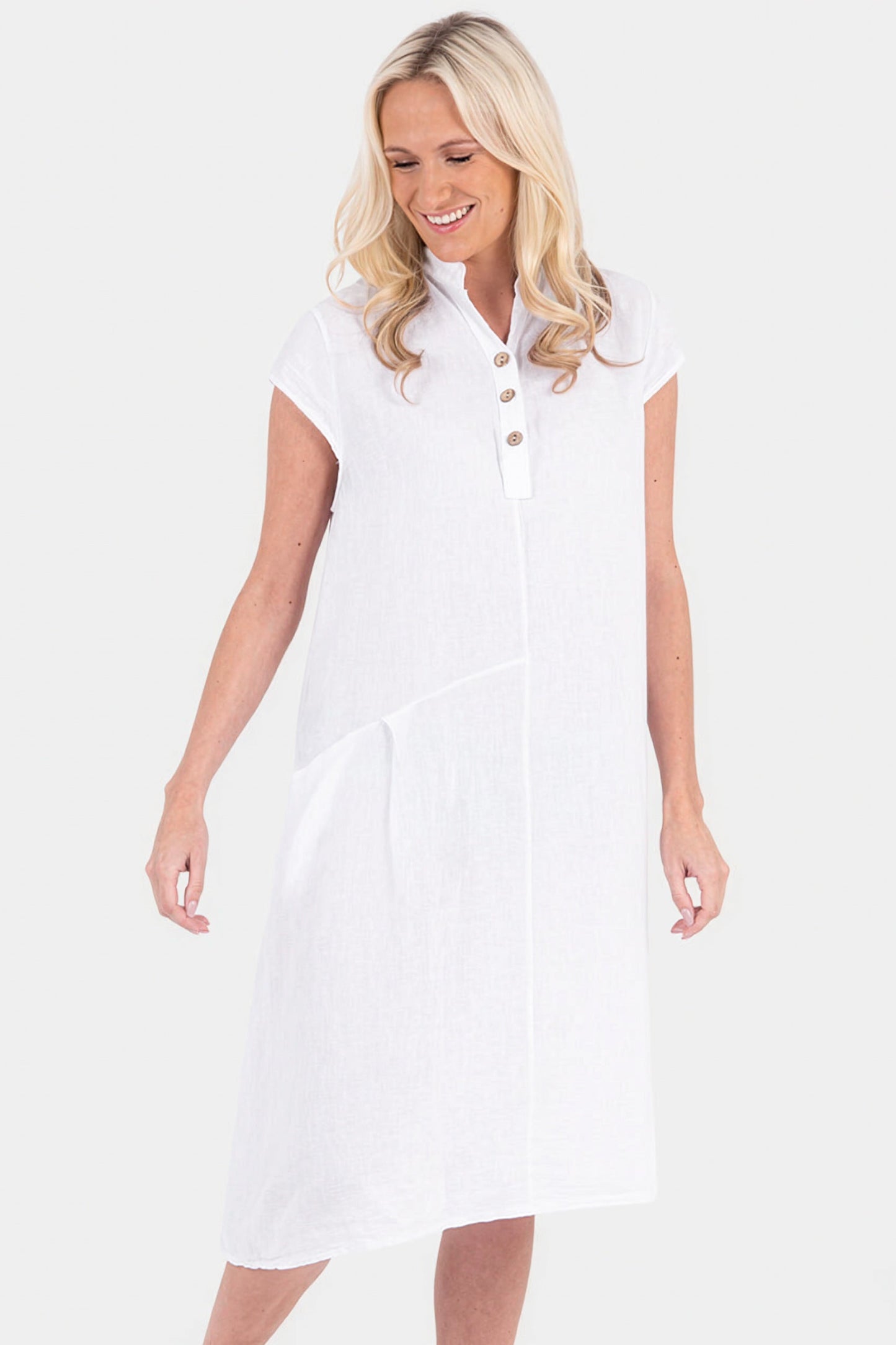 Henley Linen Dress