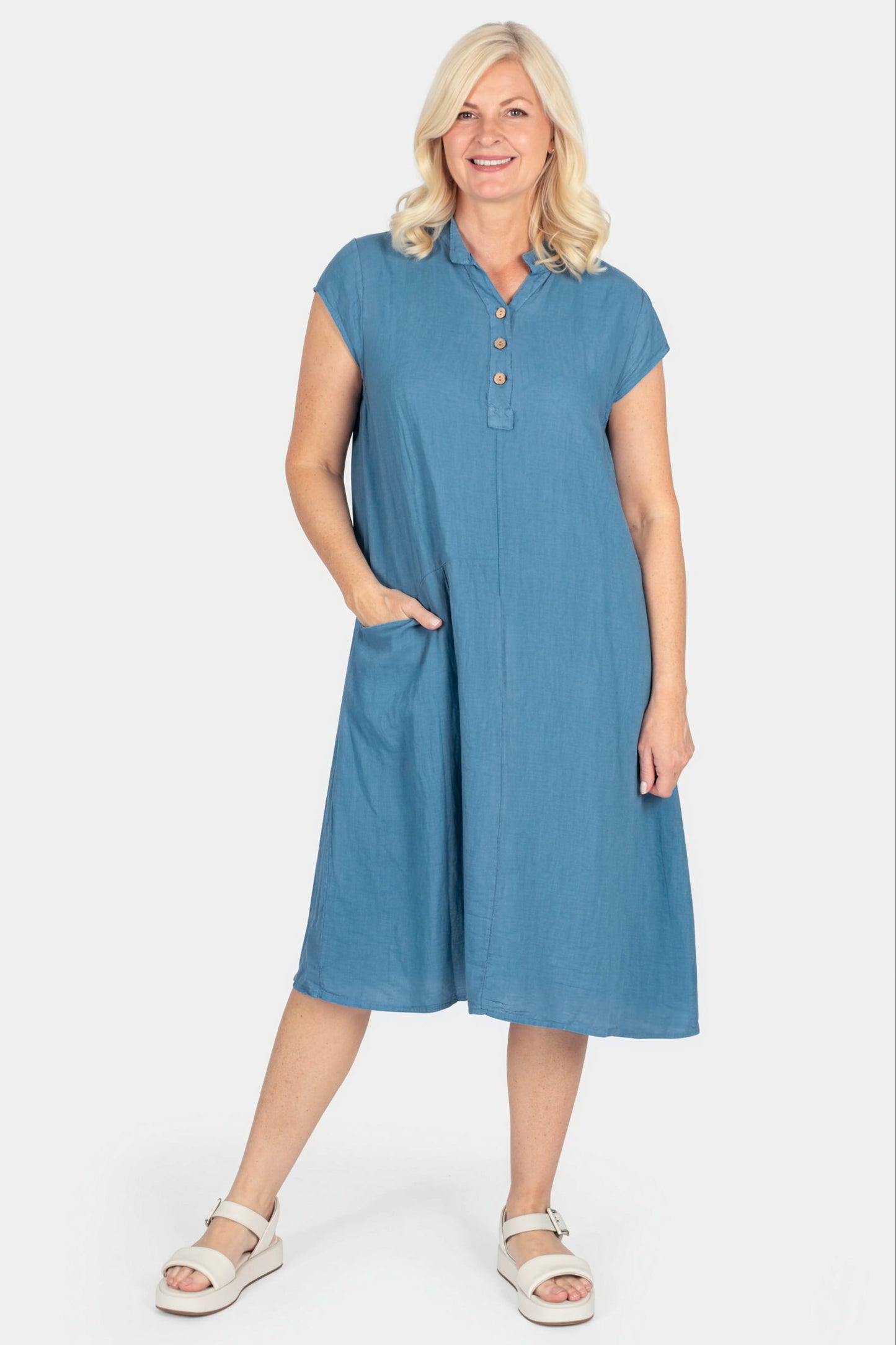 Henley Linen Dress