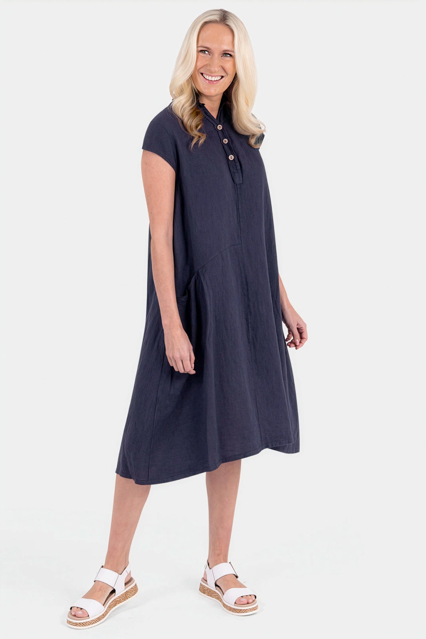 Henley Linen Dress