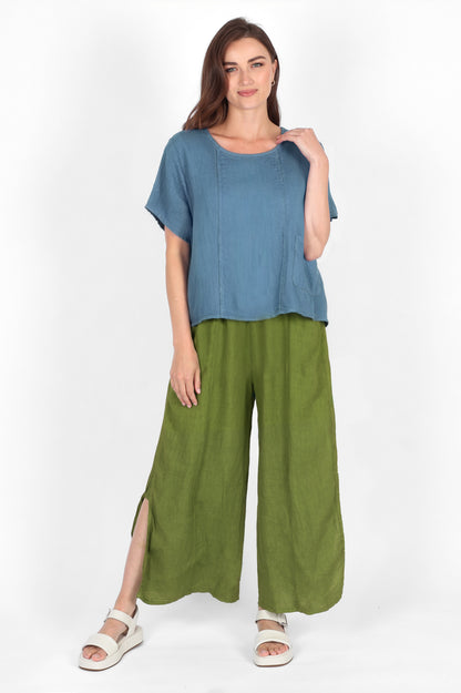 Artisan Seam Linen Top