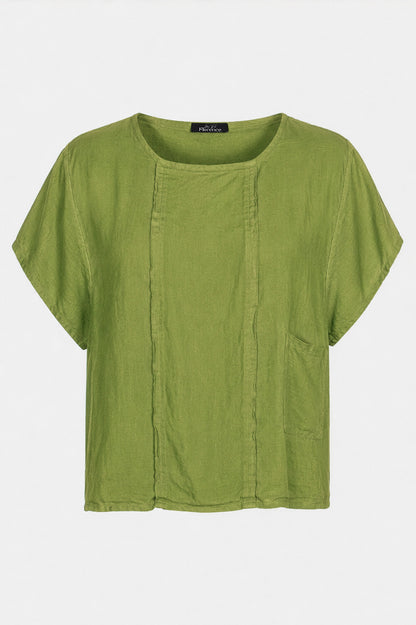 Artisan Seam Linen Top