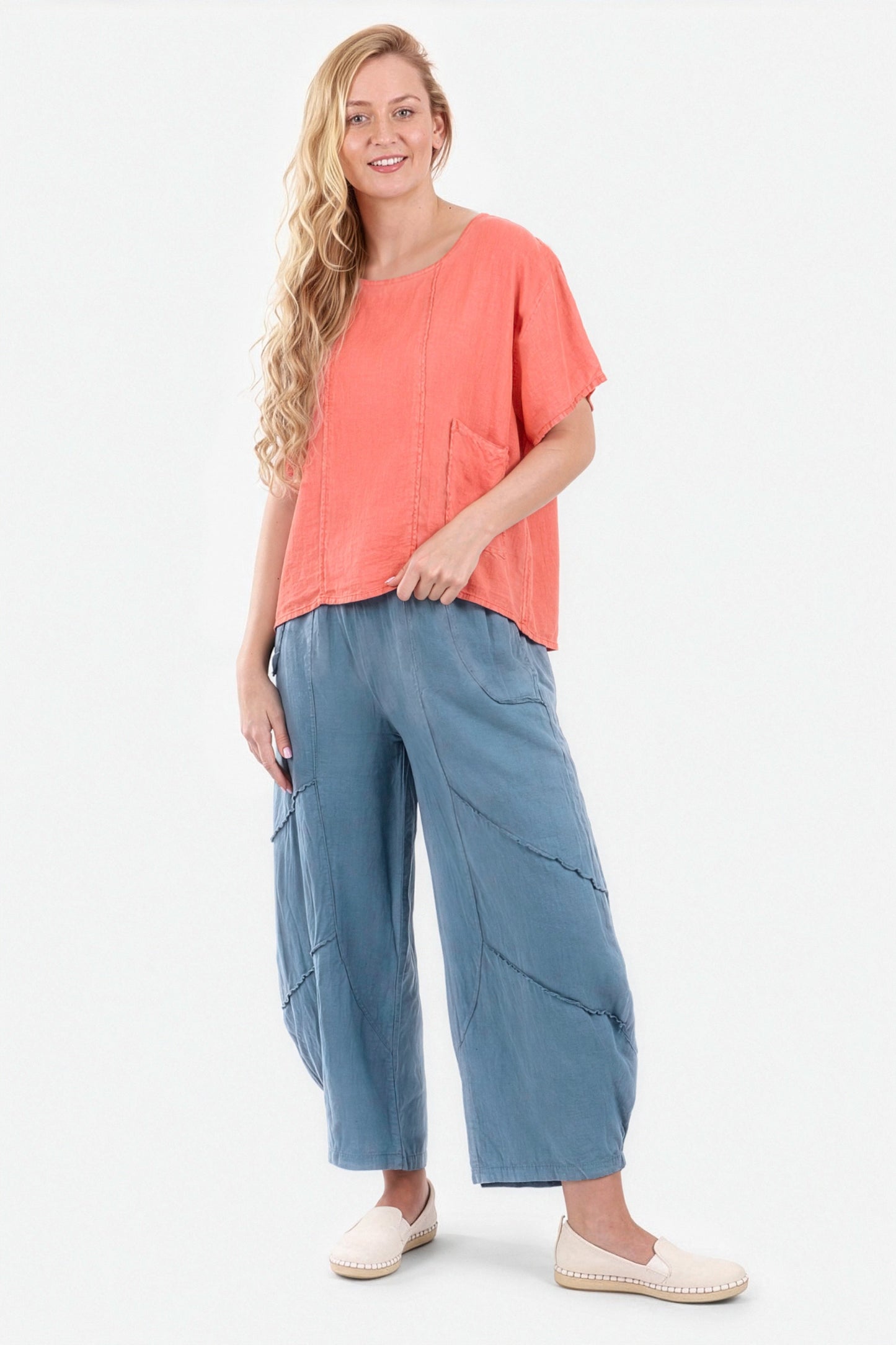 Artisan Seam Linen Top