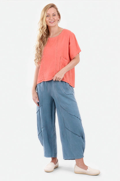 Artisan Seam Linen Top
