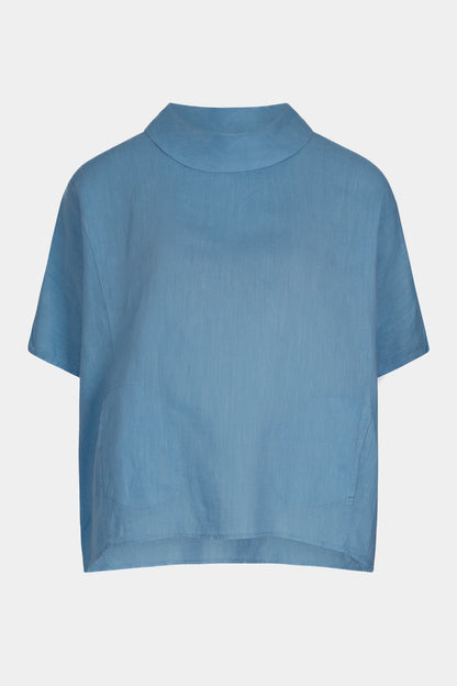 Marina Cowl Neck Linen Top
