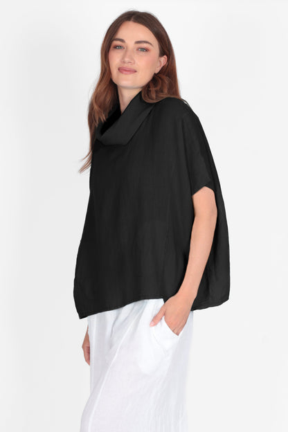 Marina Cowl Neck Linen Top