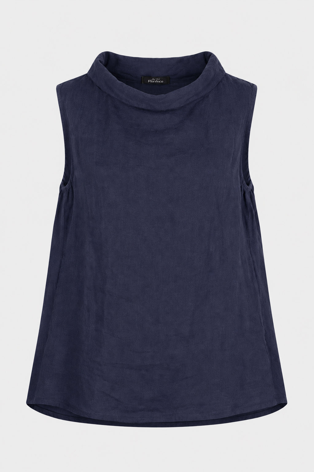 Soft Cowl Sleeveless Linen Top