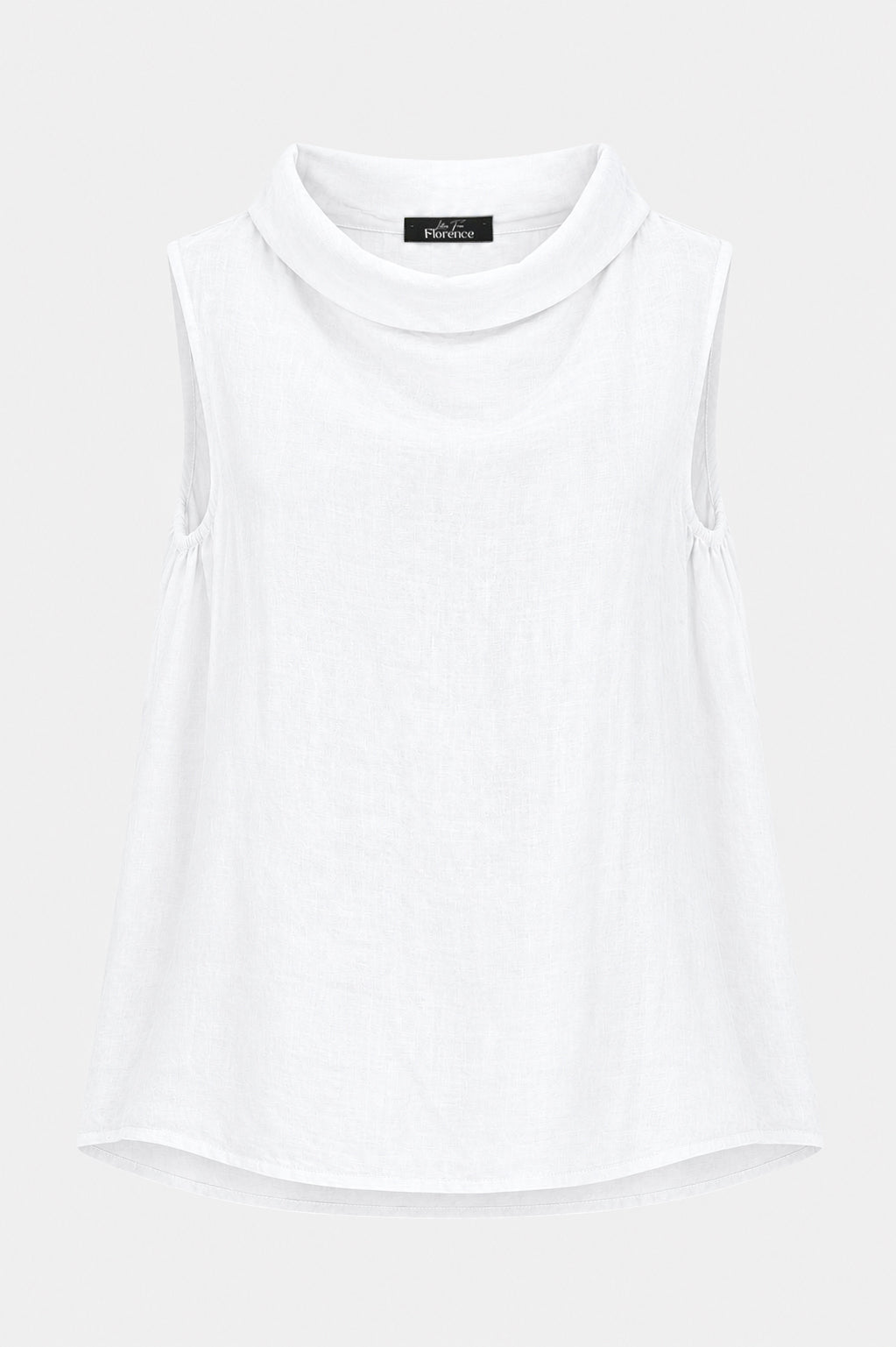 Soft Cowl Sleeveless Linen Top