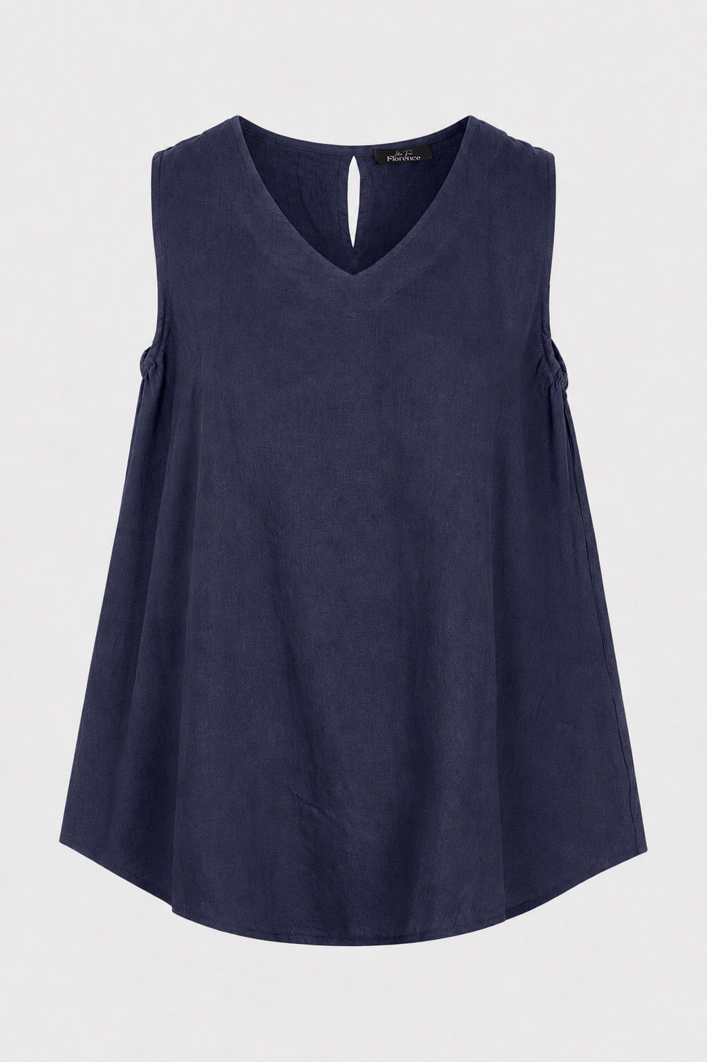 Linen Button Back Vest Top