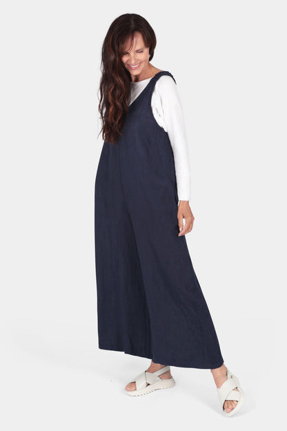 V Neck Linen Jumpsuit