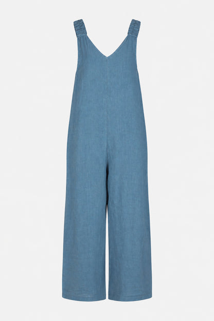 V Neck Linen Jumpsuit