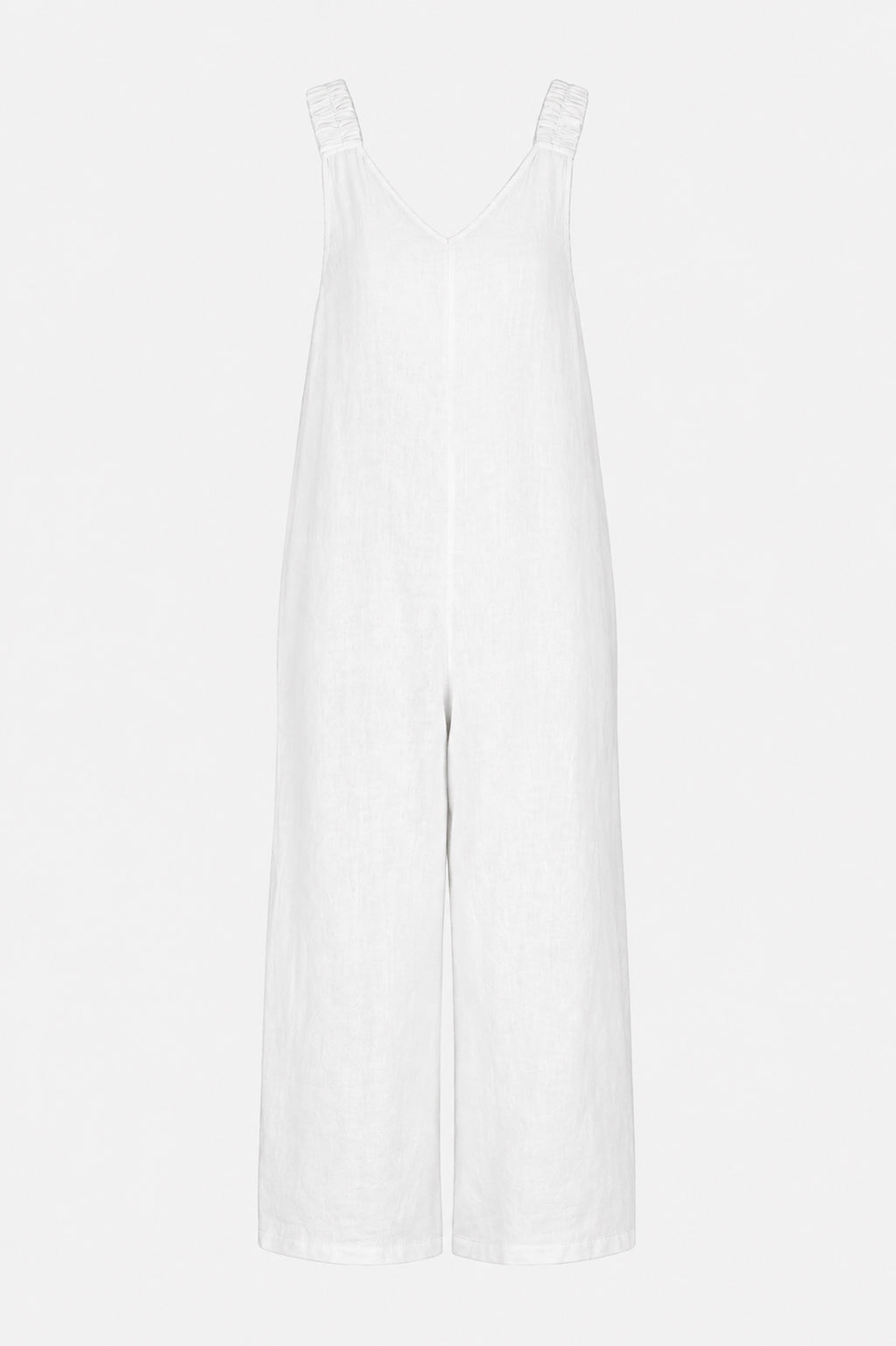 V Neck Linen Jumpsuit