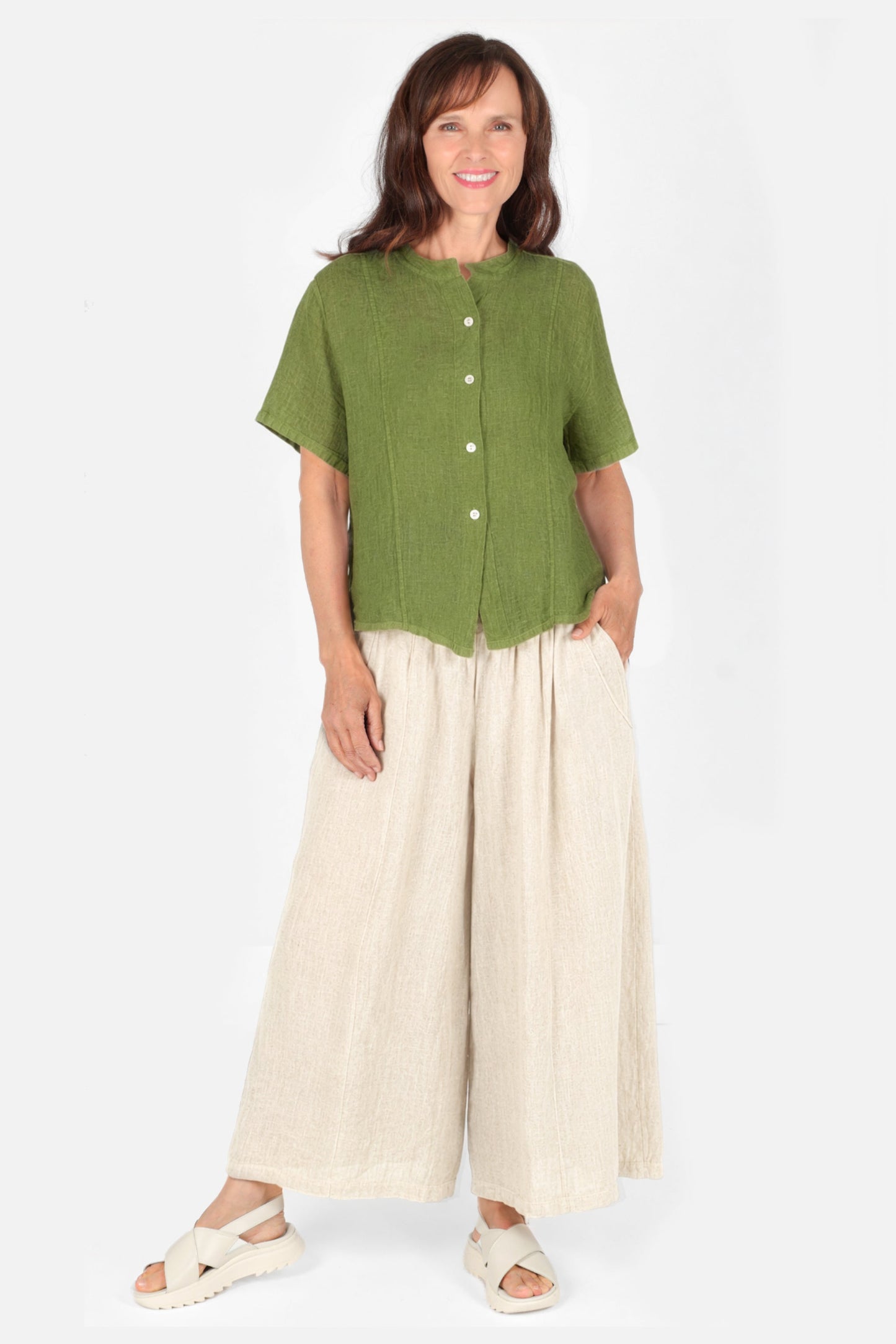 Palazzo Linen Trousers