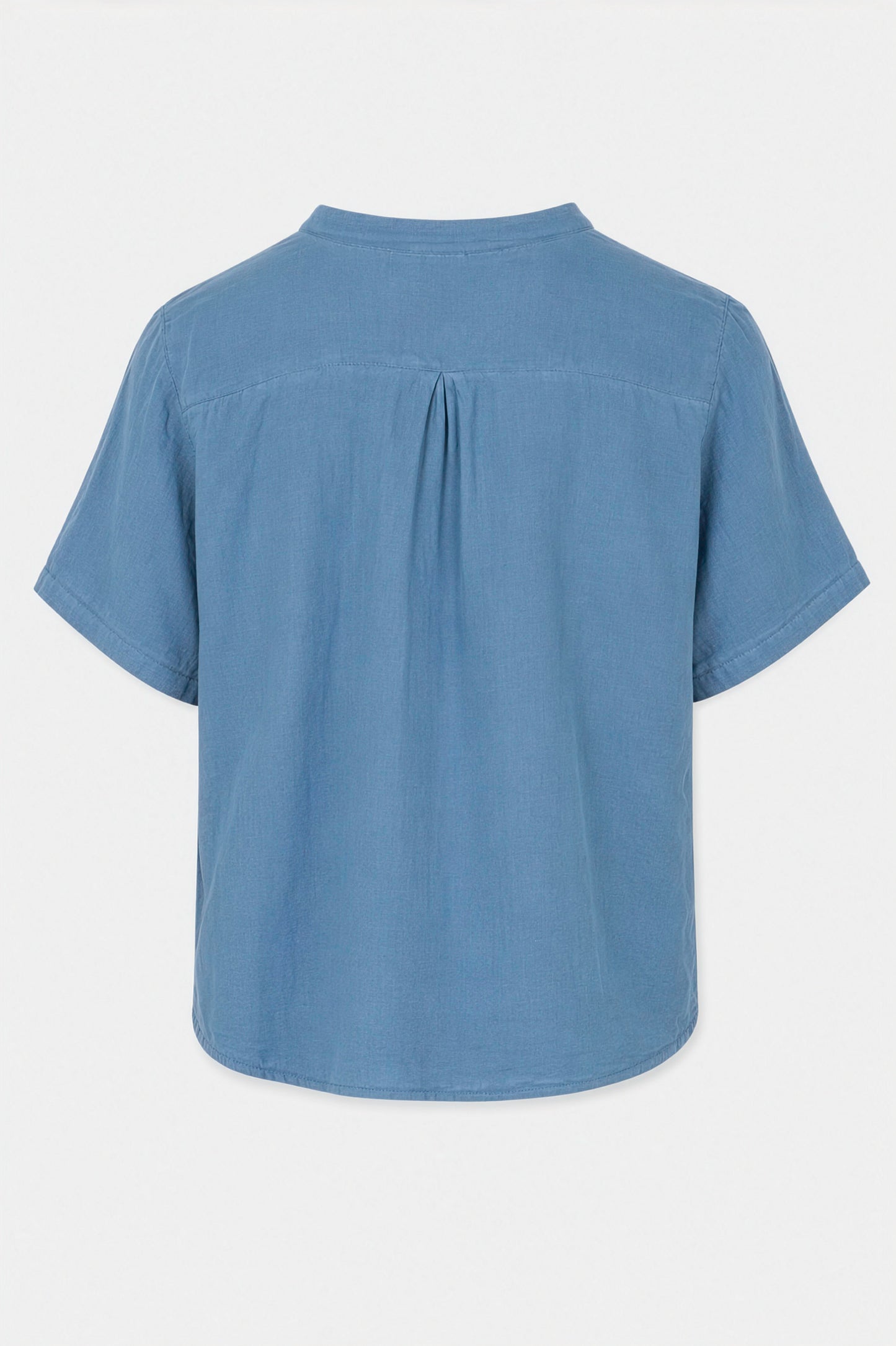 Band Collar Linen Shirt